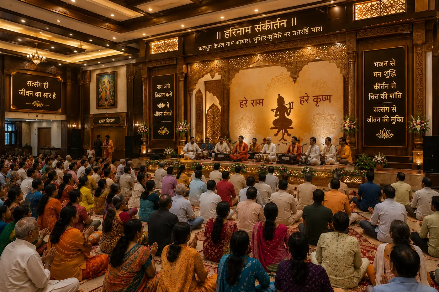 Concept visualisation of the bhajan and kirtan hall