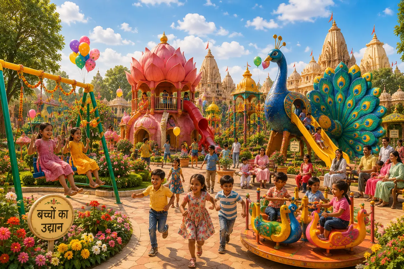 Concept visualisation of the children's garden and play park