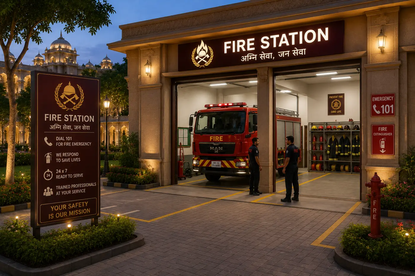 Concept visualisation of the on-campus fire station