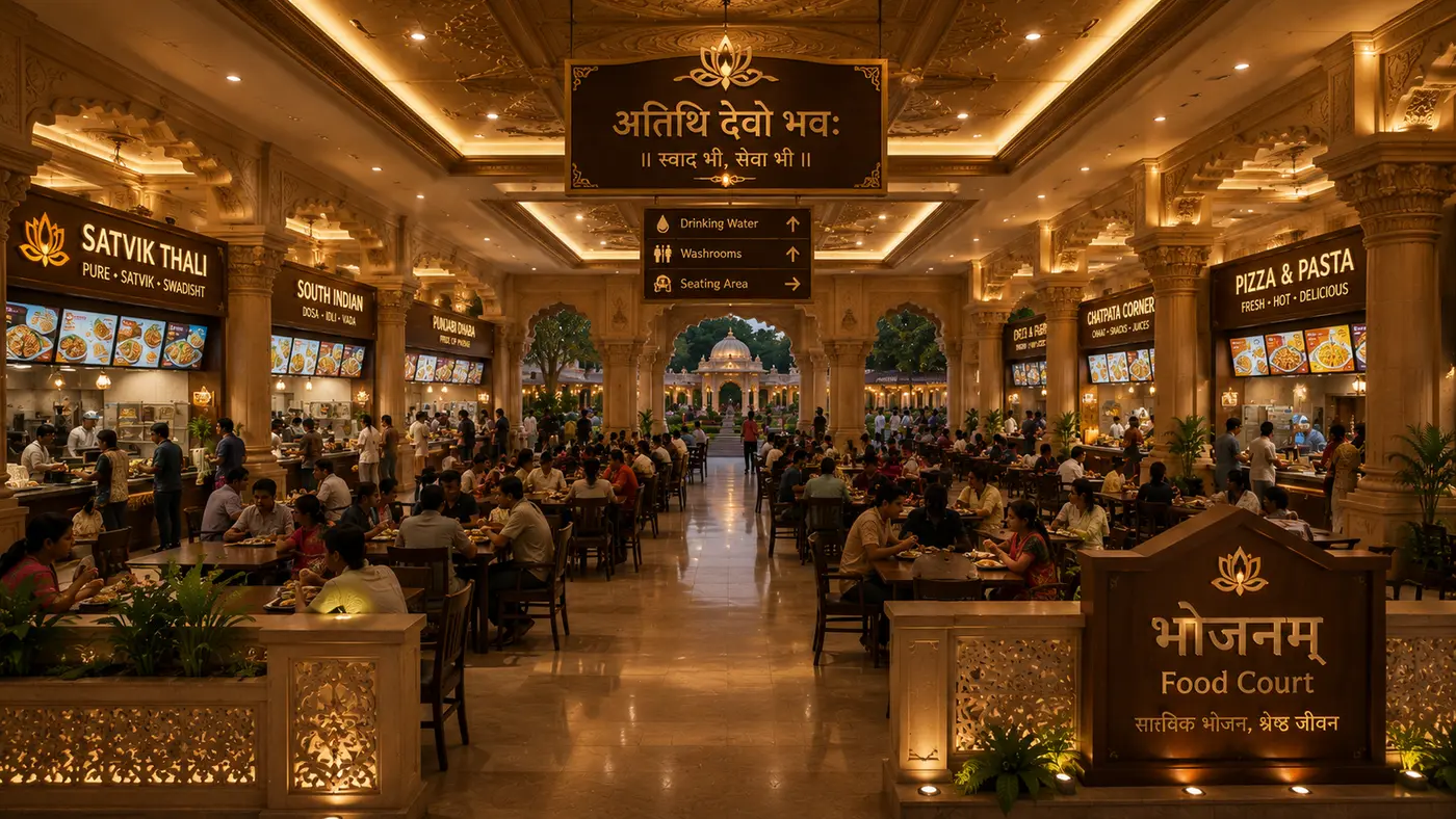 Concept visualisation of the Bhojanam food court