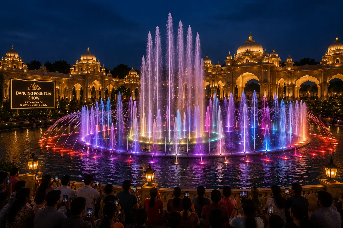 Concept visualisation of the dancing fountain show