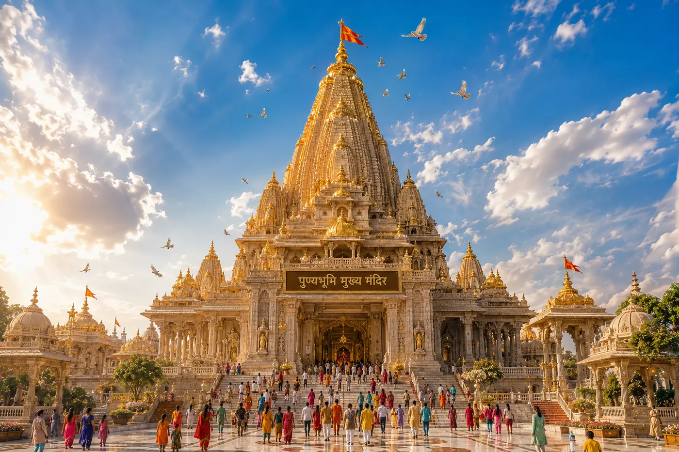 Concept visualisation of the main Punyabhoomi mandir