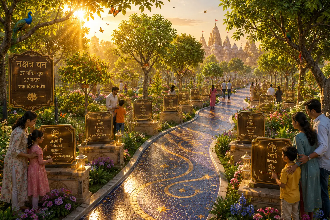 Concept visualisation of the Nakshatra Van botanical walk