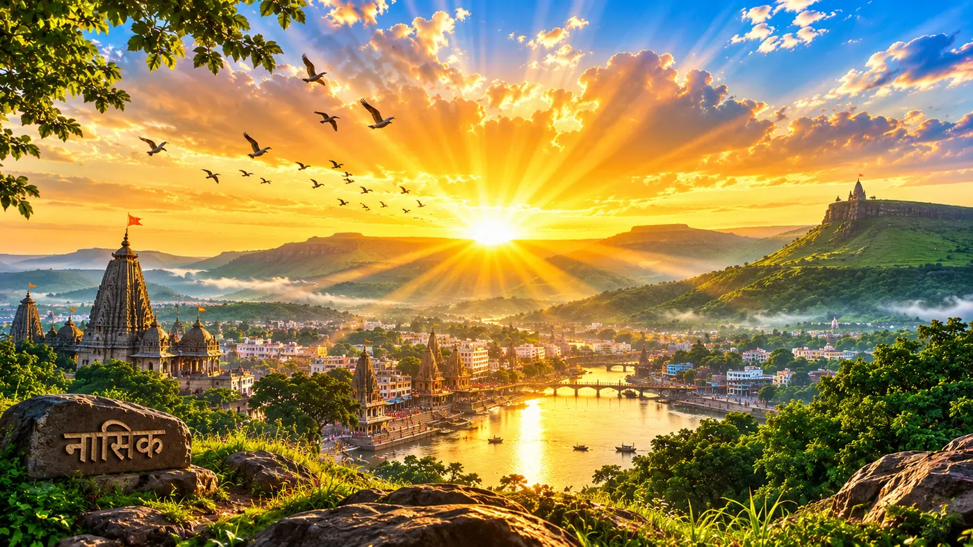 Concept visualisation of the Nashik valley at sunrise
