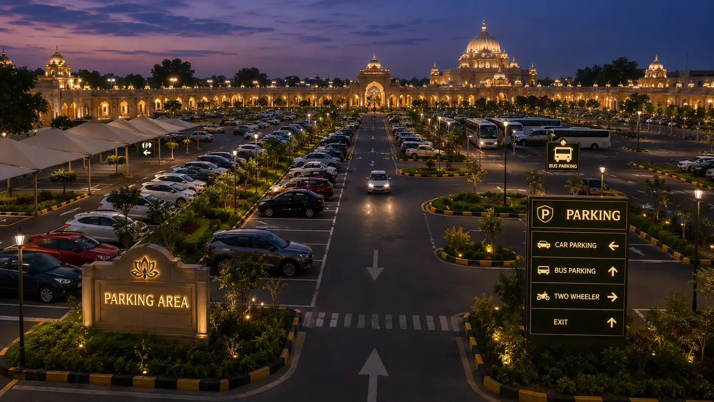 Concept visualisation of the organised parking areas