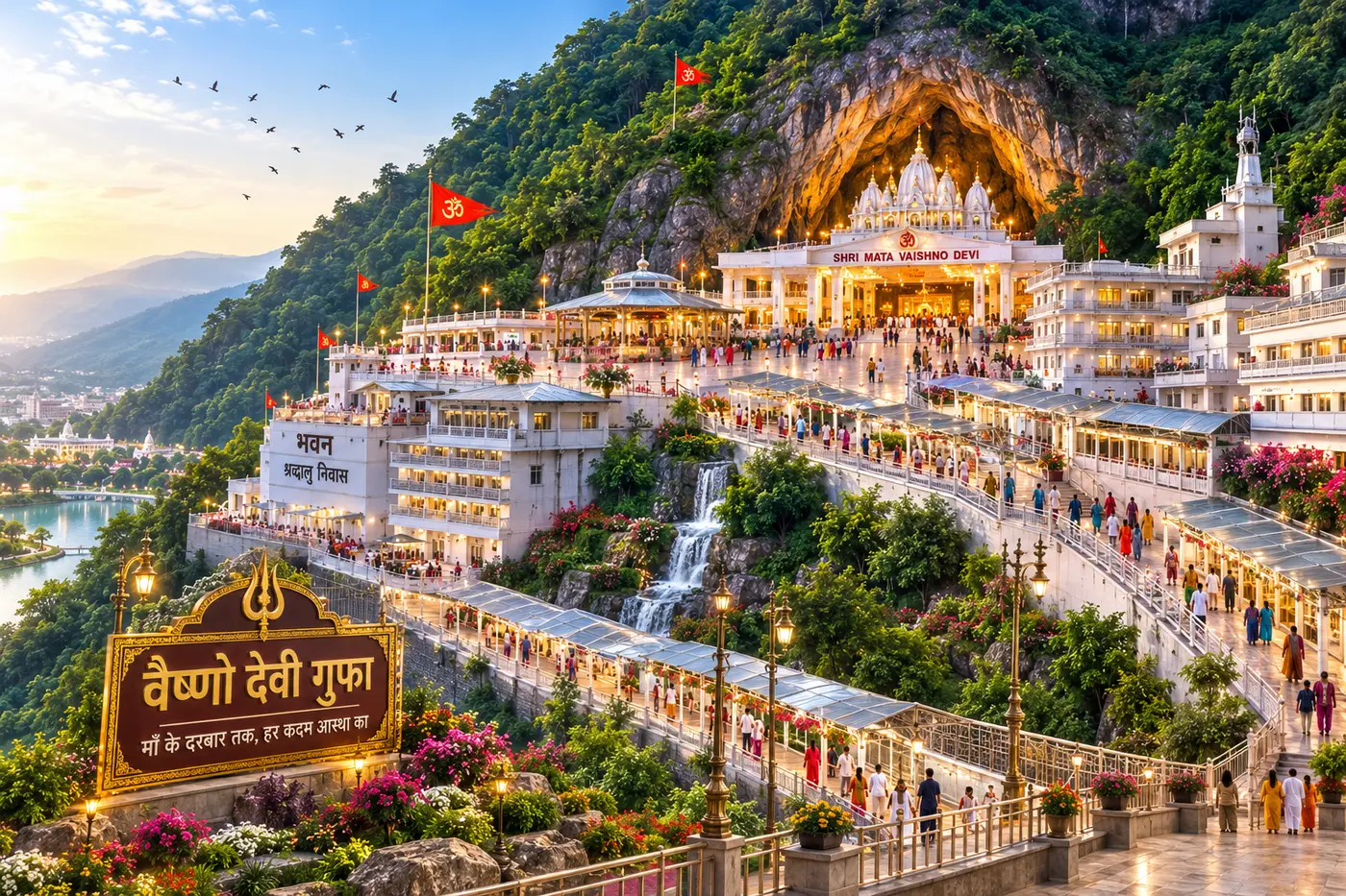 Concept visualisation of the Vaishno Devi cave shrine replica